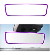 povtii Rear View Mirror Protector Frame, Silicone Automotive Interior Rearview Mirror Cover for W...