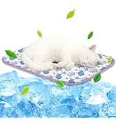 NWK Pack of 4 Pet Cooling Mat -Q-Max>0.345 Ice Silk Cooling Mat for Dogs & Cats Portable & Washab...