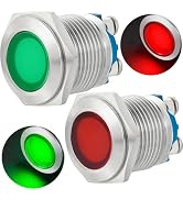 16mm Indicator Light 0.63" 12V Led Lights 24V Large Light Frosted Surface Pilot Lamp Waterproof S...