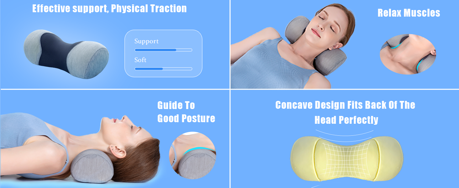 Cervical Memory Foam Pillow for Tension Muscle Relief