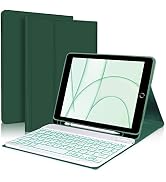 iPad 9th 2021/8th/7th Generation Keyboard Case, 7 Colors Backlit Detachable Keyboard Slim Folio S...