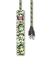 OSKOS Power Strip, 6 Outlets with 6FT Braided Cord, Built-in Circuit Breaker, UL Listed, Wall Mou...