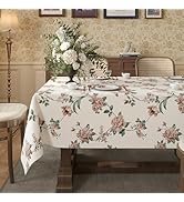 HOMOHEINI Rectangle Table Cloth,100% Waterproof Tablecloth Oil Proof Spill Proof Vinyl Table Clot...