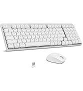 LeadsaiL FA98 Wireless Mechanical Keyboard and Mouse, 2.4Ghz Cordless Mechanical Keyboard and Sil...