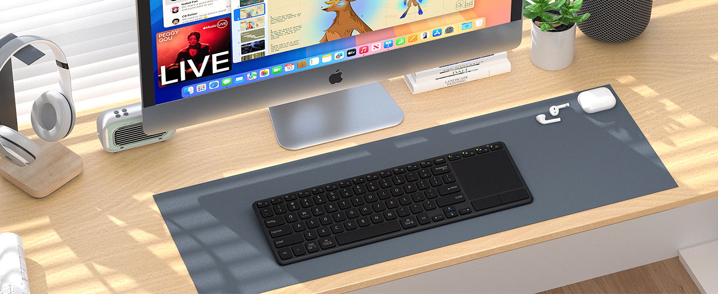 wireless keyboard with touchpad