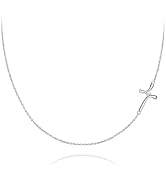 BriLove 925 Sterling Silver Cross Necklaces for Women,Shiny Cubic Zirconia Delicate Cross Sideway...