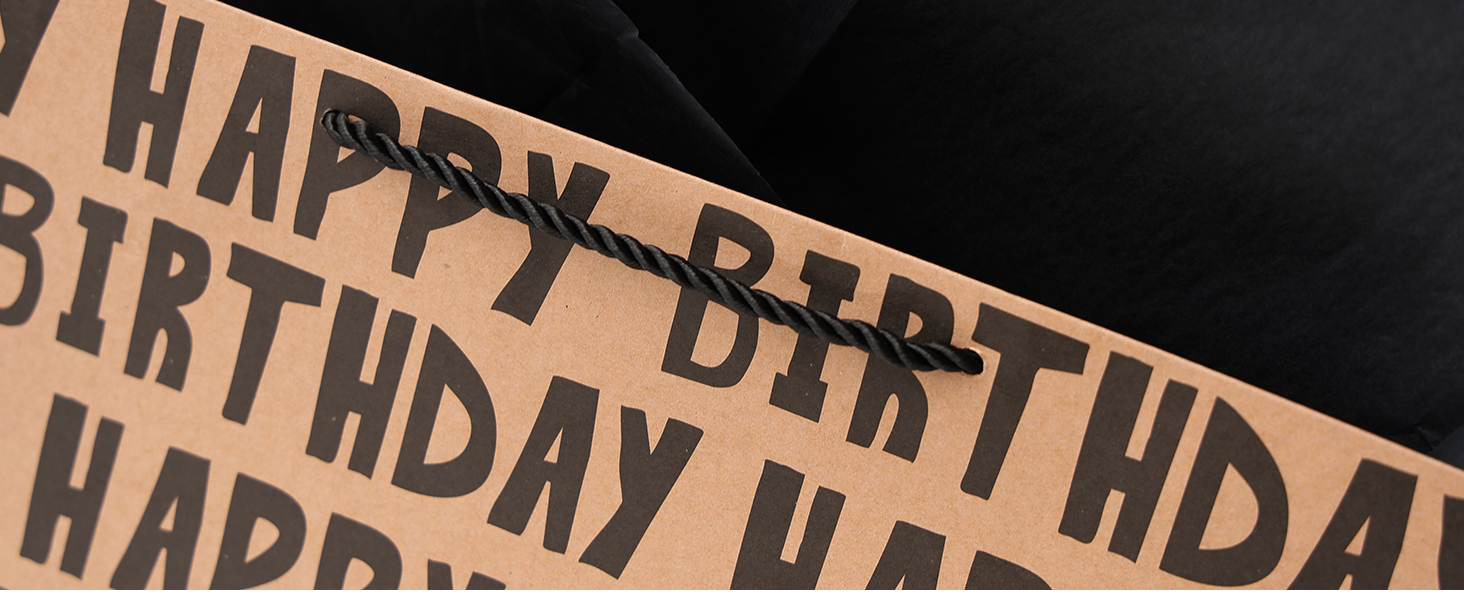 kraft birthday gift bag for men