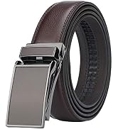 HIMI Men's Comfort Genuine Leather Ratchet Dress Belt with Automatic Click Buckle