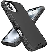 Jelanry Case for iPhone 16 5G 6.1-inch, Heavy Duty Rugged & Dual-Layer Protection with Port Anti ...