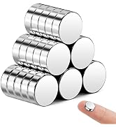 30 Pack 10×3mm Rare Earth Magnets for Crafts, Small Magnets, Round Magnets, Neodymium Magnets for...