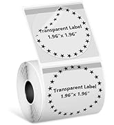 Phomemo Transparent Thermal Labels for M110/M220/M221/M120/M200 Label Maker,1.96"x1.96"(50x50mm),...