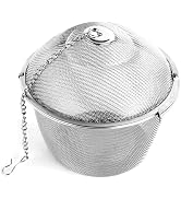 Extra Large Stainless Steel Twist Lock Mesh Tea Ball Tea Strainer Filter Spice Infuser 11cm/4.3 inch