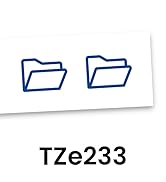 Brother Genuine P-touch TZe233 Label Tape in cardboard pack: Blue on White 12mm