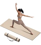 ILILI Yoga Mat 10mm Extra Thick and 193cm Extra Long, 76x28×0.4 Inch, Double Color Non-Slip TPE M...