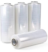10" Clear Stretch Film/Wrap 4Pack 950ft Stretch Cling Durable Adhering Packing Moving Packaging H...