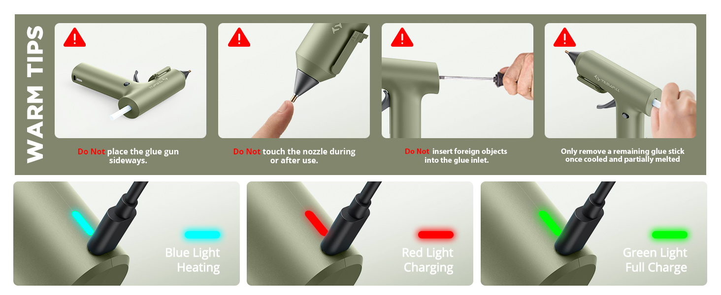 Tilswall Cordless Hot Glue Gun
