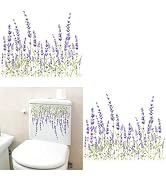 2Pcs Cute Removable Self-Adhesive Colorful Flowers & Leaves Toilet Lid Stickers - Restroom Art De...