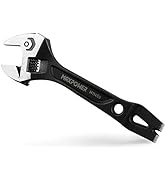 MAXPOWER 12-inch Adjustable Wrench, 3-in-1 Multifuntional Adjustable Wrench Spanner with Hammer F...