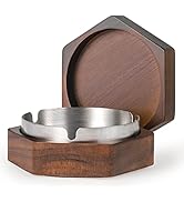 Cute Ashtrays for Cigarettes Outdoor Hexagonal Ash Tray with Stainless Steel Liner Easy to Clean ...