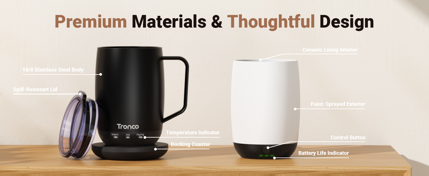 heated coffee mug rechargeable