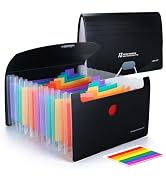 Simpldell 2 Pack A6 Accordion File Folder with Strap | Portable Expanding Document Organizer, Mul...