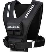 BAGAIL Weighted Vest Men, 20lb/30lb/40lb Adjustable Weight Vest for Woman with Removable Iron Wei...