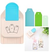 BAOFALI 3-in-1 Angled Tag Punch 1.5/2/2.5 Inches Banner and Tag Shape Lever Action Craft Punch fo...