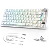 Attack Shark X820Ultra Wireless 75% Mechanical Gaming Keyboard with Screen & Knob Hot Swappable 2...