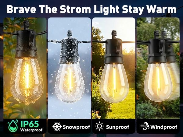 weatherproof outdoor string lights