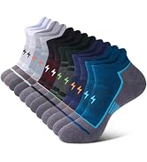 Cirorld Mens Ankle Running Socks, Athletic Cushioned Low Cut Moisture Wicking Cotton Short Sports...