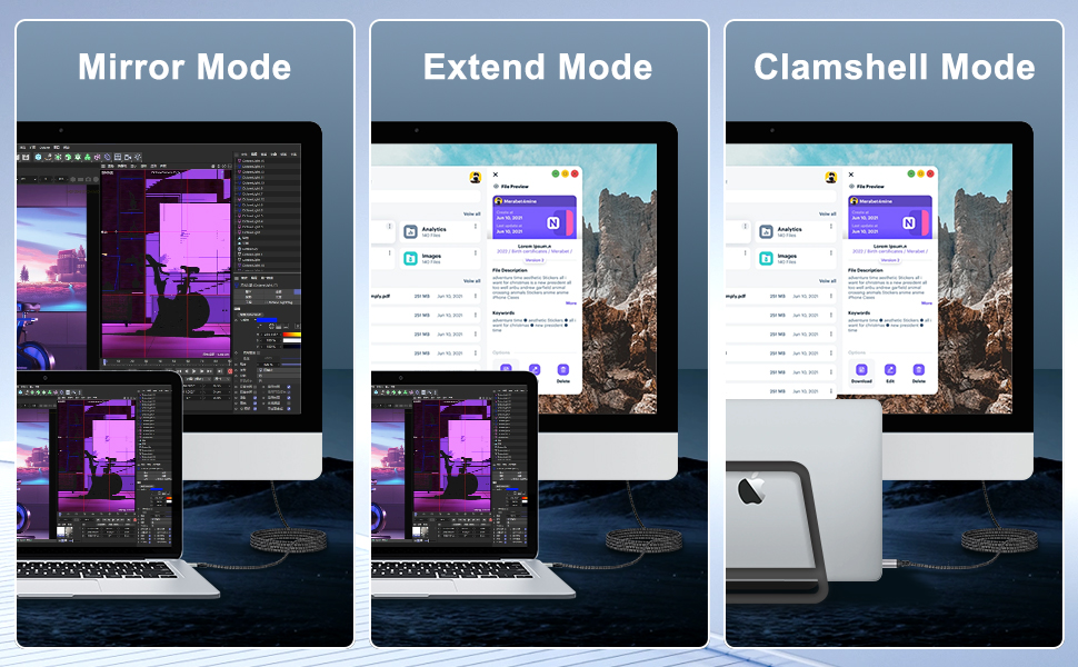 8K@60Hz Thunderbolt 4 USB-C to DP Cord 4K@60Hz Thunderbolt 3 USB-C to DP Cord
