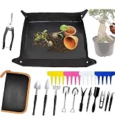 Bonsai Tools Set, 30 Pcs Gardening Succulent Tree Indoor Beginner Tool Kit, Include Plant Repotti...