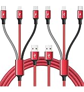 Multi Charging Cable, 10Ft 2Pack Multi Fast Charger Cable Braided Universal 3 in 1 Multi Charging...