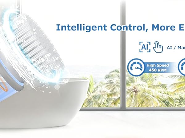 Electric Spin Scrubber, Cordless Power Scrubber; Electric Cleaning Brush with 7 Replaceable Heads