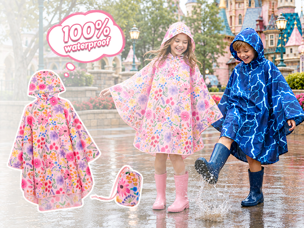 kids rain poncho