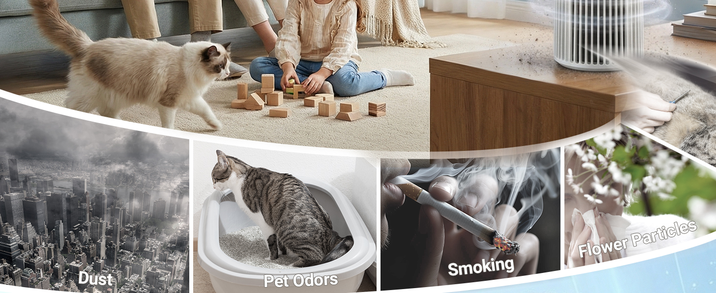 hepa air purifier smart wifi air purifiers for bedroom for home pets large room office kitchen