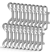 20 PCS Double Ended Snaps, 3.5 Inch Zinc Alloy Trigger Metal Clip, Silver Double Ended Snap Hooks...