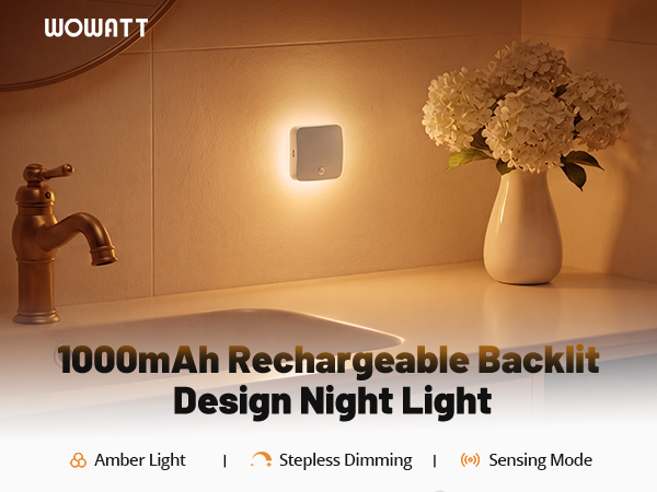 wowatt 2000K Rechargeable Night Light