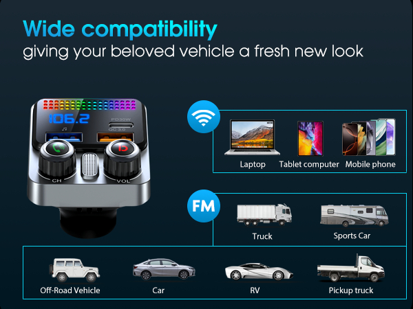 Bluetooth 5.4 Car Adapter