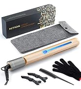 NITION Professional Salon Hair Straightener Argan Oil Tourmaline Ceramic Titanium Straightening F...
