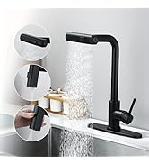 Sonhomay Kitchen Faucet with Pull Down Sprayer, 3 Spray Setting Modes Kitchen Faucet with Sprayer...
