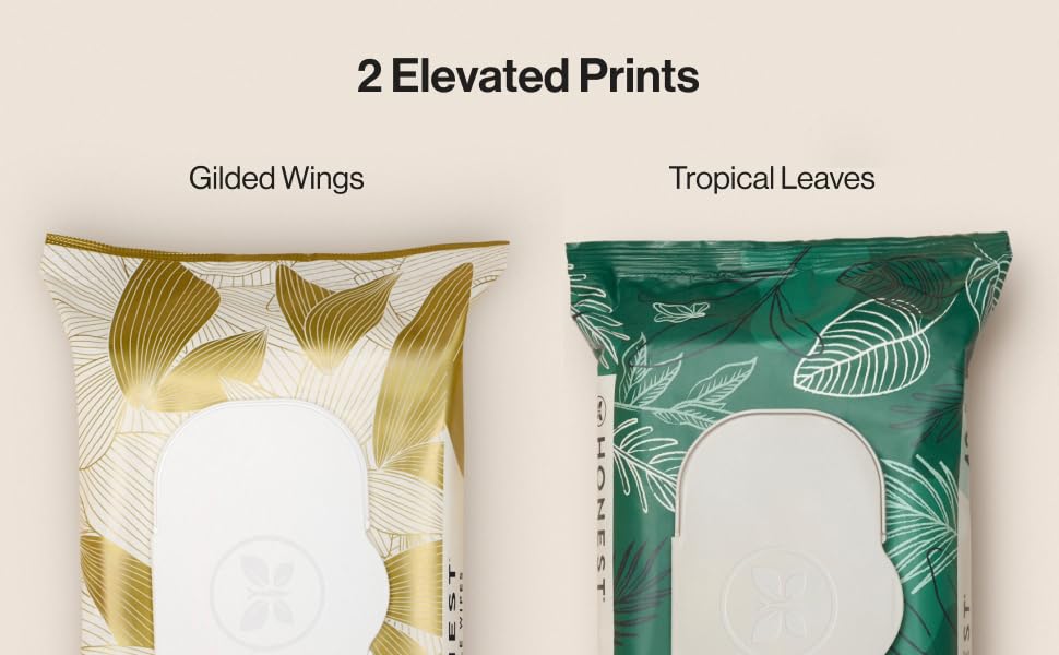 2 elevated prints. Gilded Wings and Tropical Leaves