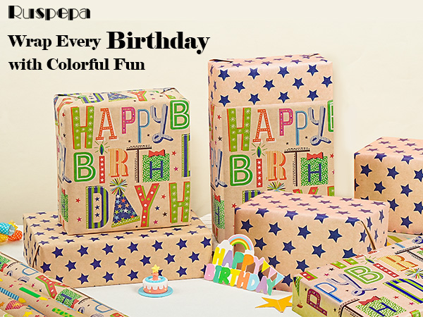 birthday kraft paper