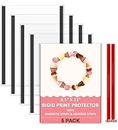 AKONEGE 5PCS Magnetic Sign Holder 8.5 x 11 Magnetic Picture Frames for Refrigerator, Rigid Plasti...