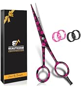 BEAUTICONE Hair Cutting Scissors - High Carbon SS 6.5" Professional Barber-Grade Salon Shears w...