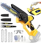 Cordless Mini Chainsaw Compatible with Dewalt 20V MAX Battery (NO Battery), 6 Inch & 8 Inch Small...