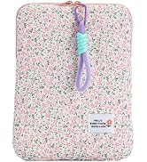HICARRY Puffy Laptop Sleeve Case Cute Computer Bag, Puffer Flower Printed Quilted Carrying Cases,...