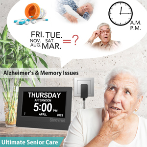 clock with date and time for elderly digital clock