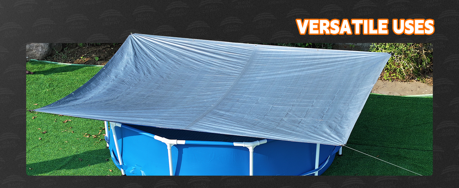 Silver / Blue two color design, Can be used on both sides; To cover your backyard pool;