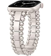 TOYOUTHS Beaded Bracelet Compatible with Apple Watch Bands 38/40/41/42/44/45/46/49mm Women, Dress...